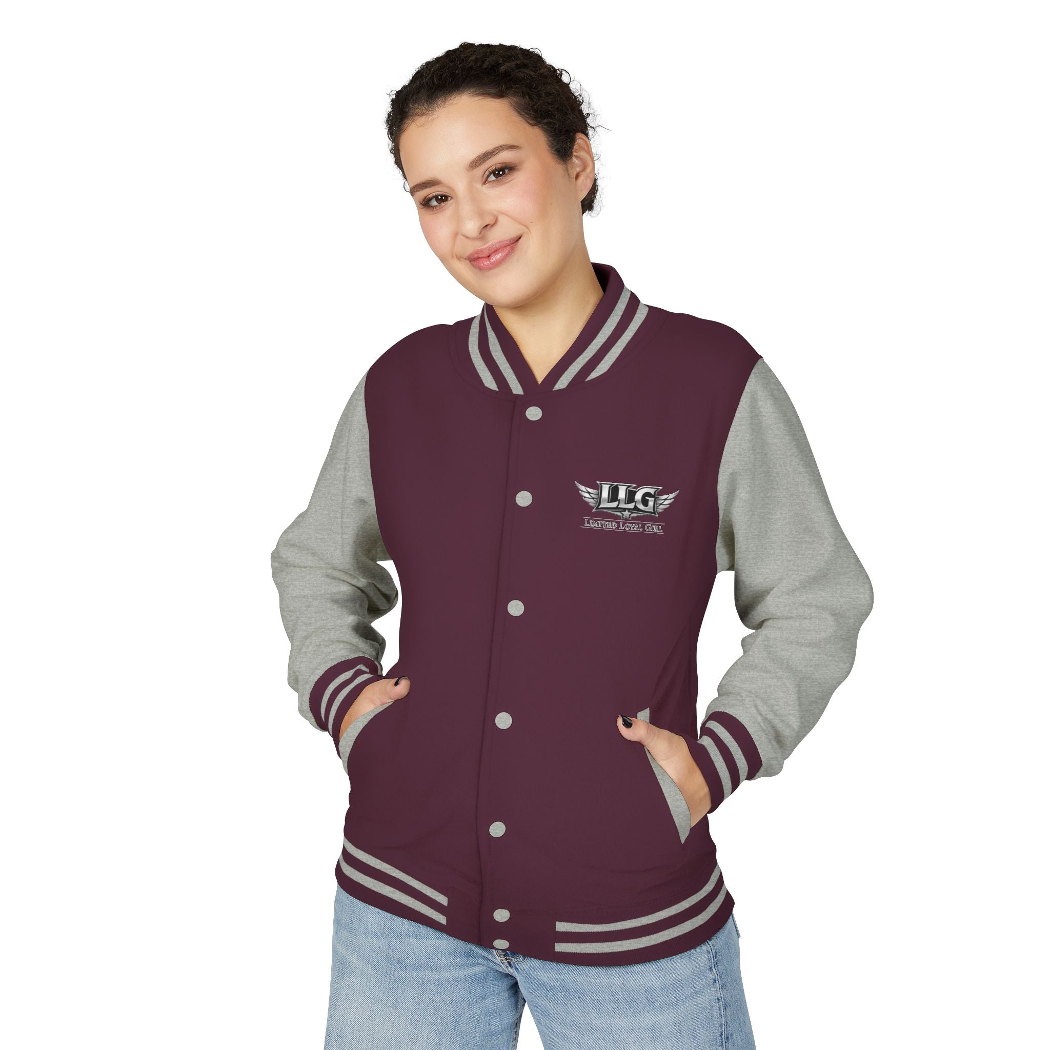 Bunda LLG Wing Logo Letterman | Čierna a biela