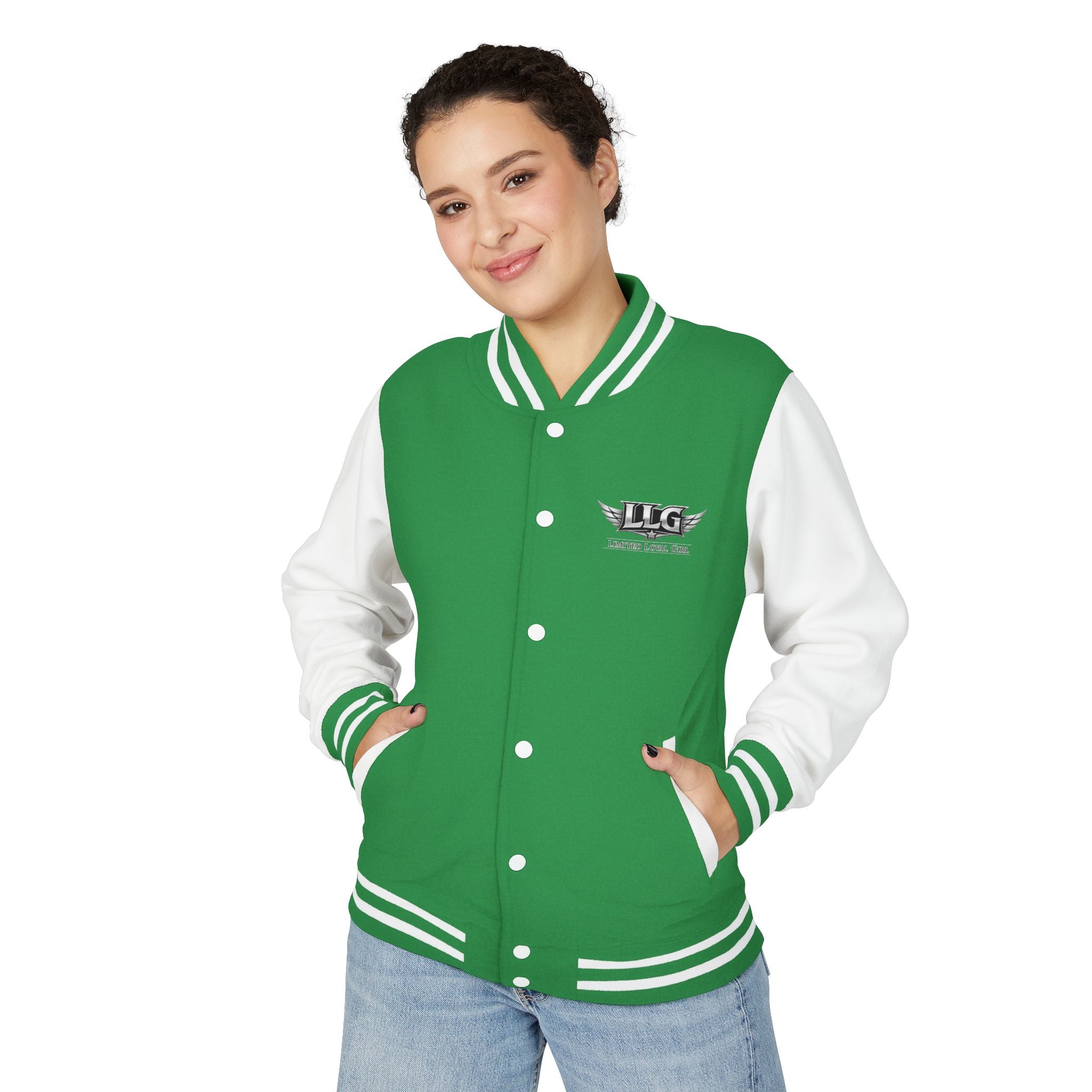 Bunda LLG Wing Logo Letterman | Čierna a biela