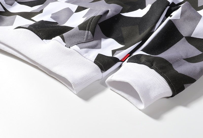 Maskovacie mikiny s kapucňou, módne pánske, streetwear, hip hop, skateboard, flísové mikiny, jesenné, ležérne maskáčové