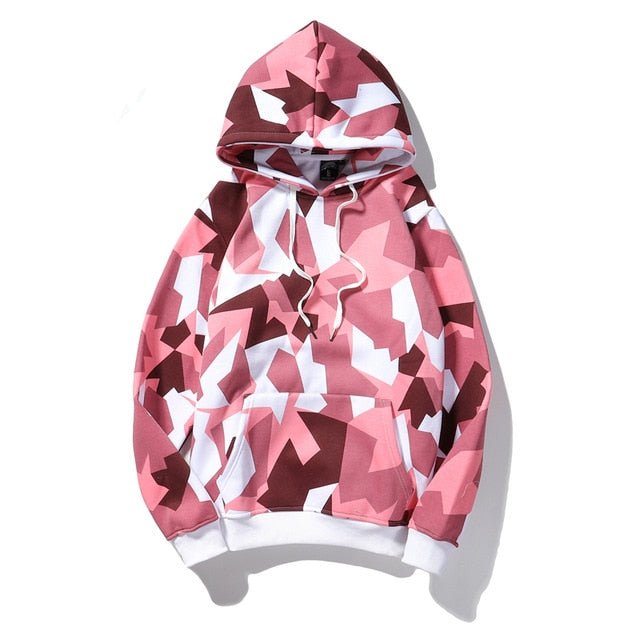 Maskovacie mikiny s kapucňou, módne pánske, streetwear, hip hop, skateboard, flísové mikiny, jesenné, ležérne maskáčové