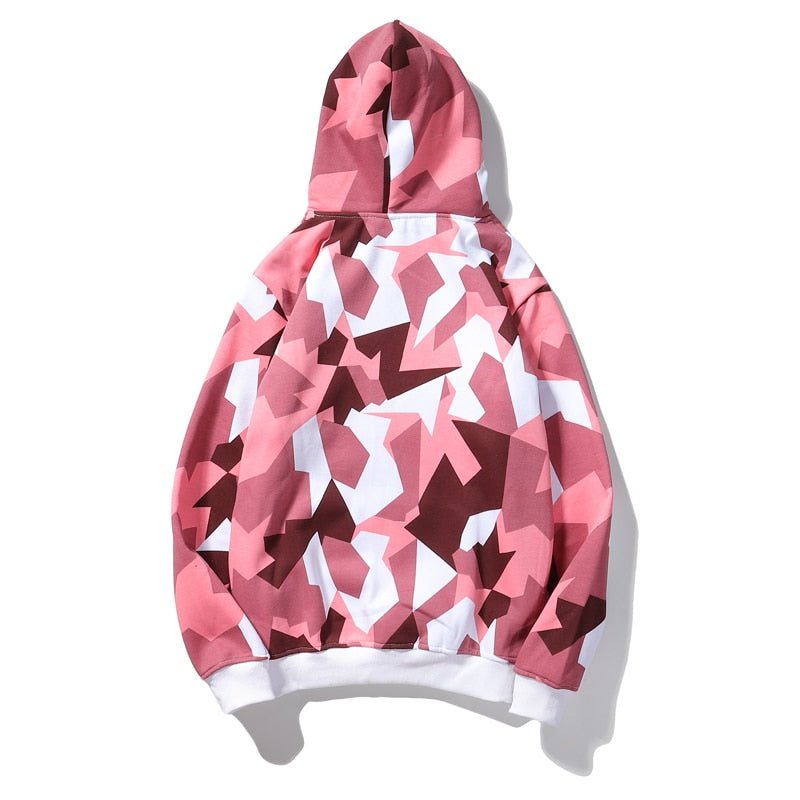 Maskovacie mikiny s kapucňou, módne pánske, streetwear, hip hop, skateboard, flísové mikiny, jesenné, ležérne maskáčové